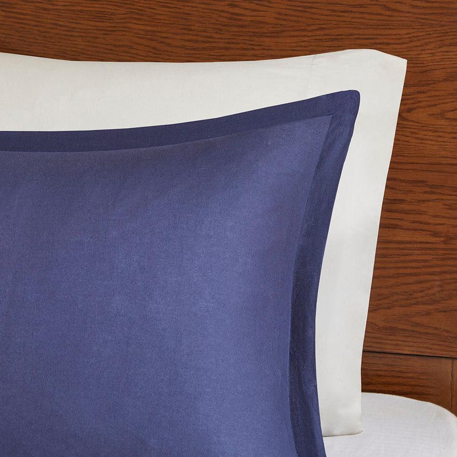 Olliix.com Comforters & Blankets - Finn Shark Cotton Comforter Set Green & Navy Twin