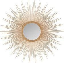 Olliix.com Mirrors - Fiore 14.5" Round Sunburst Wall Decor Mirror Gold