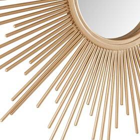 Olliix.com Mirrors - Fiore 14.5" Round Sunburst Wall Decor Mirror Gold