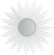 Olliix.com Mirrors - Fiore Round Sunburst Wall Decor Mirror Silver
