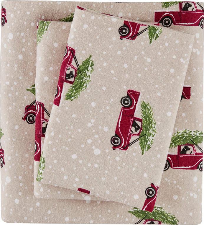 Olliix.com Sheets & Sheet Sets - Flannel King Sheet Set Tan