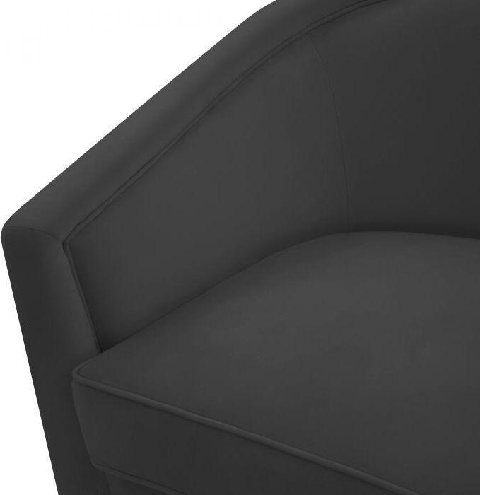 Tov Furniture Accent Chairs - Flapper Black Swivel Chair