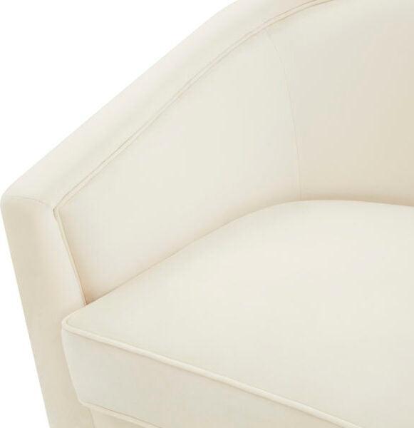 Tov Furniture Accent Chairs - Flapper Cream Swivel Chair