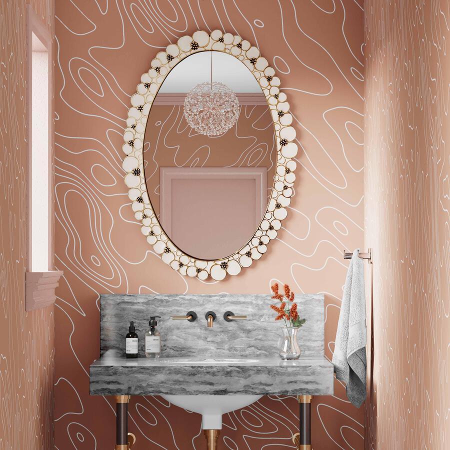 Tov Furniture Mirrors - Flor Handpainted Mirror