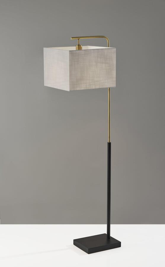 Adesso Floor Lamps - Flora Floor Lamp- Antq Brass