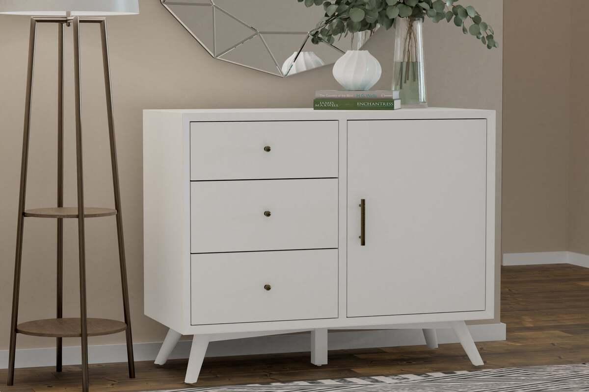 Alpine Furniture Cabinets & Wardrobes - Flynn Accent Cabinet, White