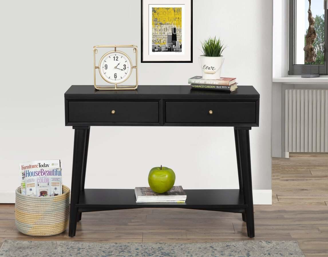 Alpine Furniture Consoles - Flynn Console Table Black