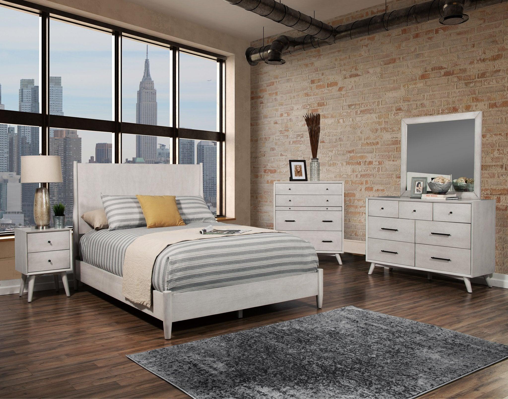 Alpine Furniture Beds - Flynn Full Size Panel Bed Gray