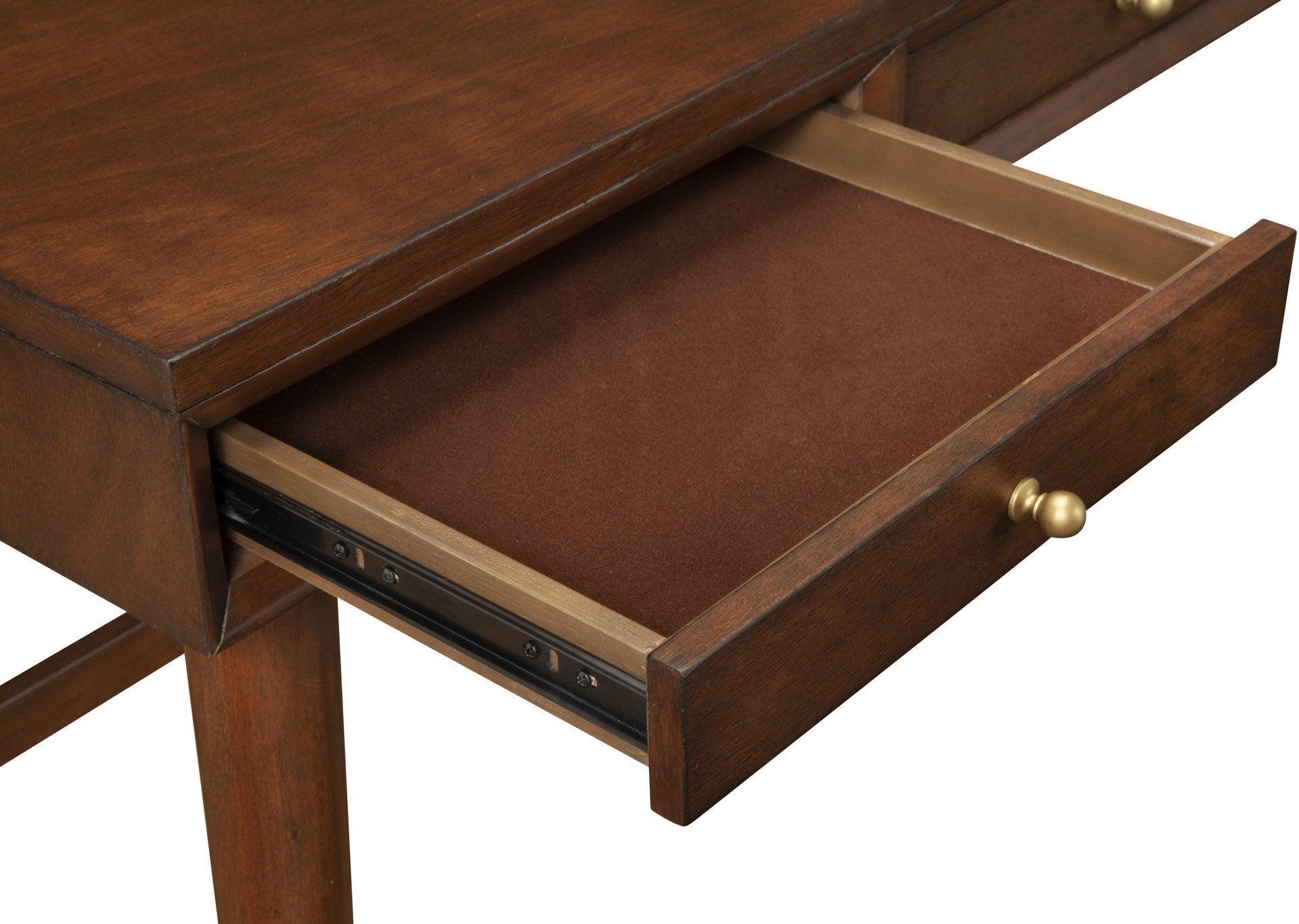 Alpine Furniture Desks - Flynn Large Desk Walnut