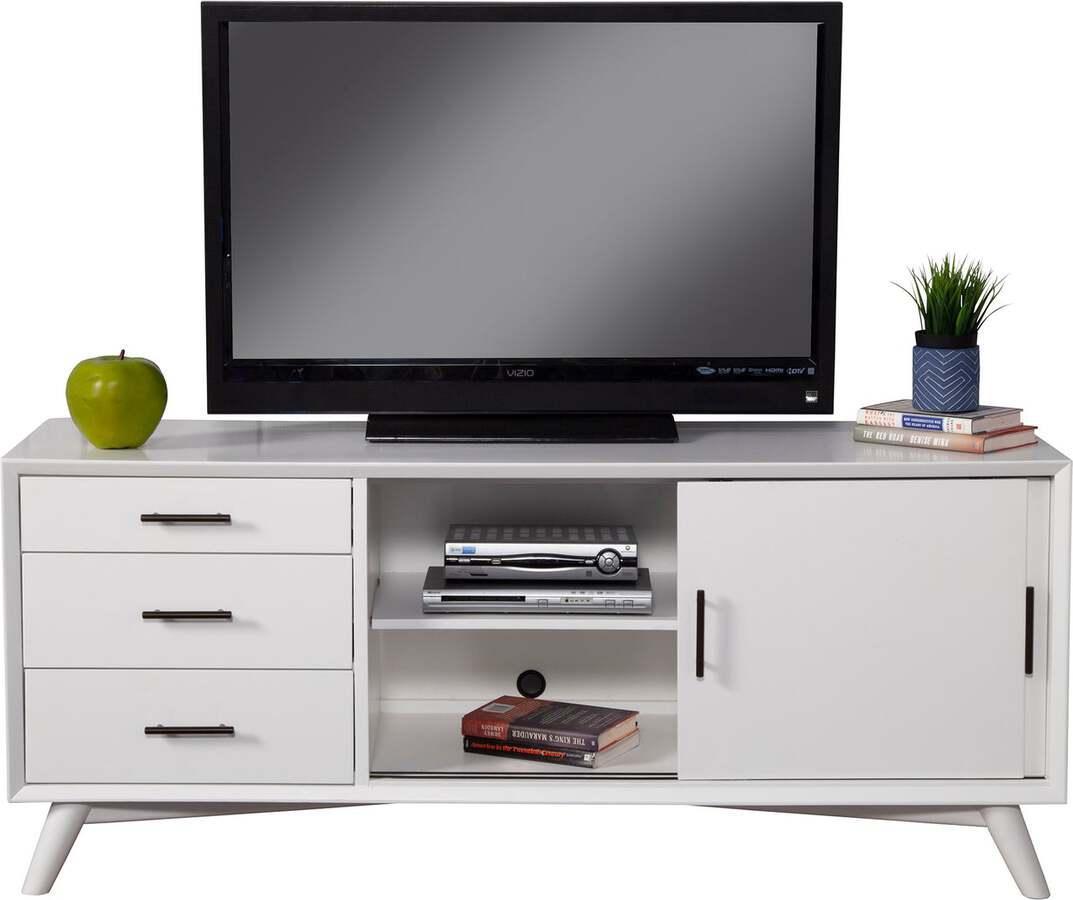 Alpine Furniture TV & Media Units - Flynn Large TV Console, White