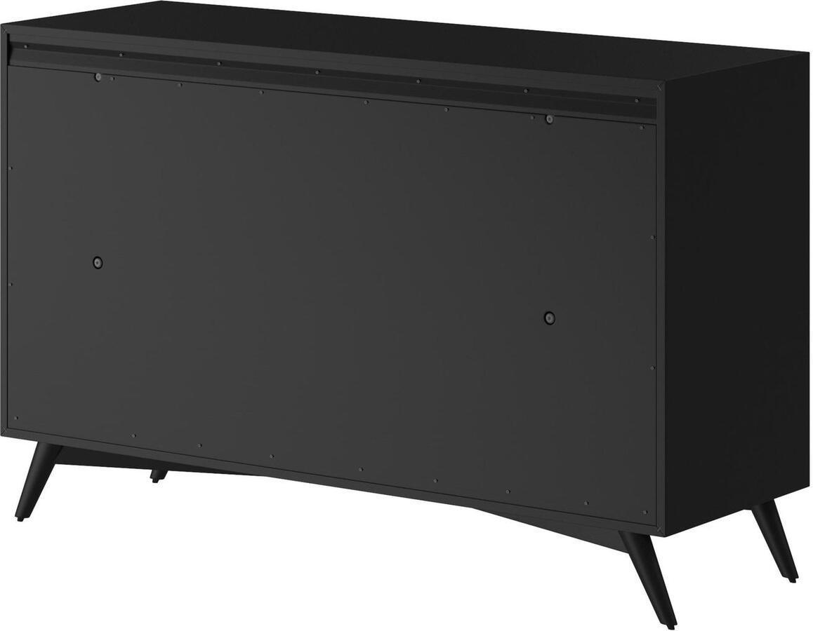 Alpine Furniture Dressers - Flynn Mid Century Modern 7 Drawer Dresser Black