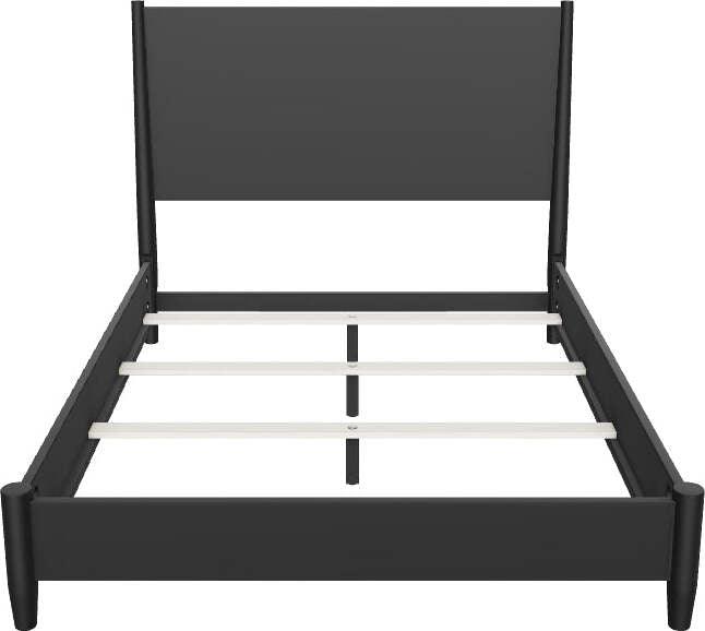 Alpine Furniture Beds - Flynn Mid Century Modern Full Size Panel Bed Black