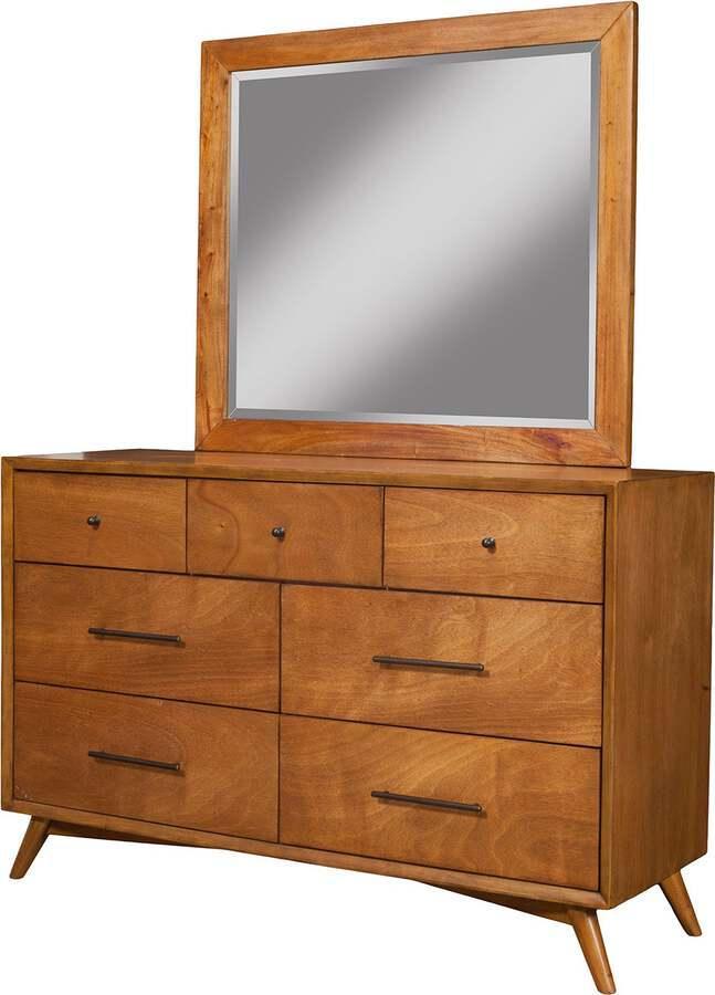 Alpine Furniture Mirrors - Flynn Mid Century Modern Mirror Acorn