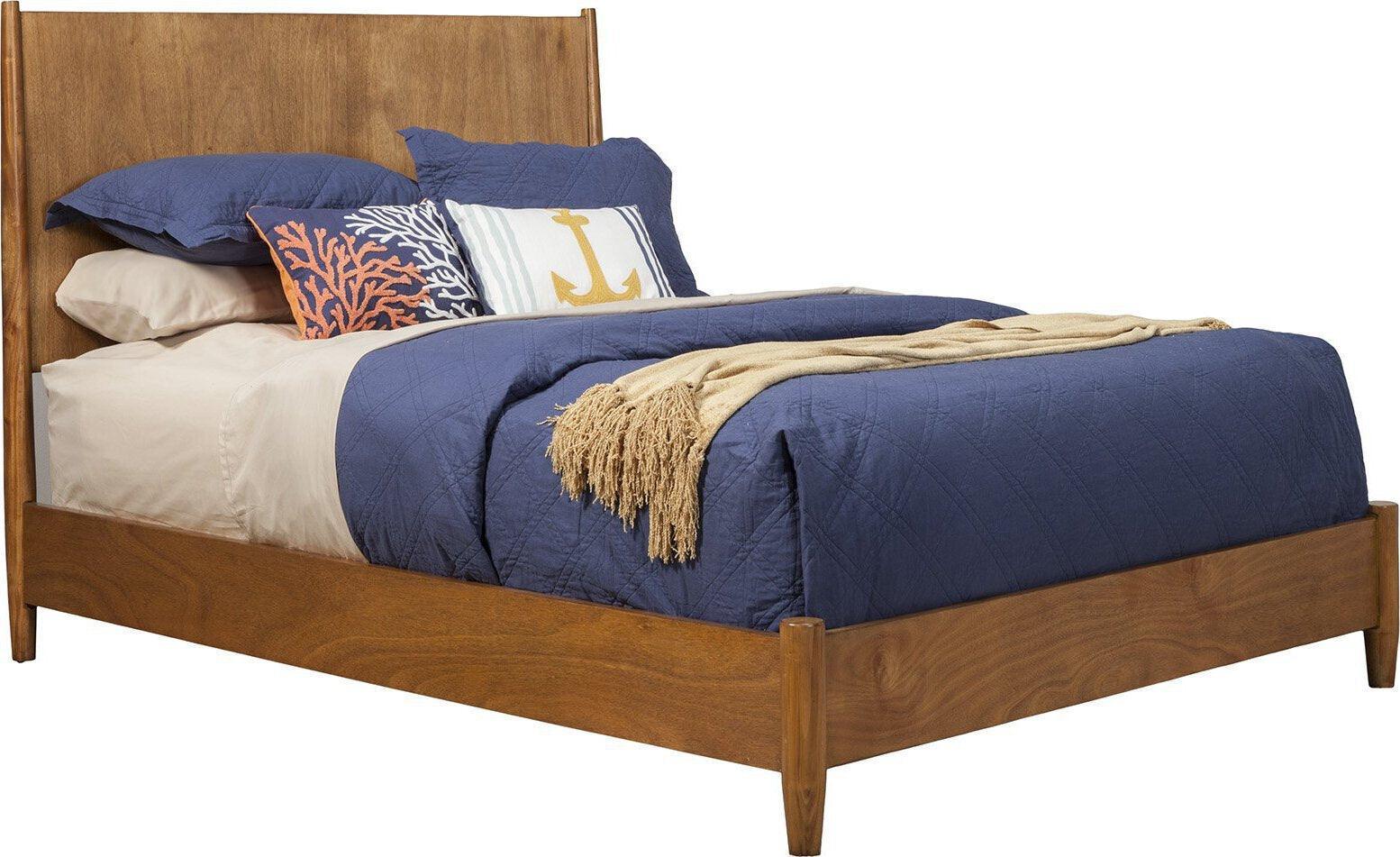 Alpine Furniture Beds - Flynn Modern Queen Panel Bed Acorn