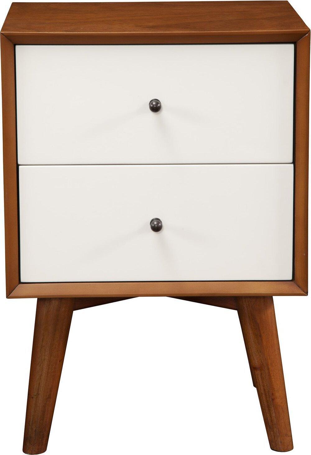 Alpine Furniture Nightstands & Side Tables - Flynn Nightstand Acorn & White