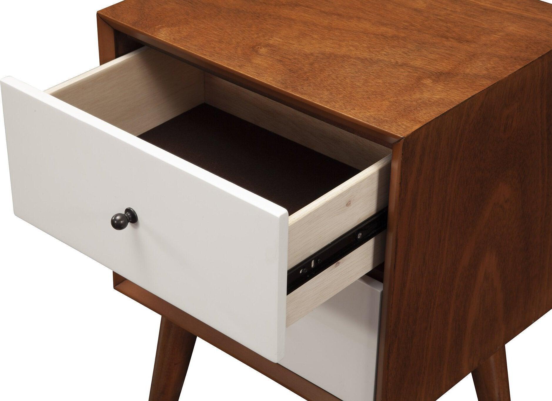 Alpine Furniture Nightstands & Side Tables - Flynn Nightstand Acorn & White