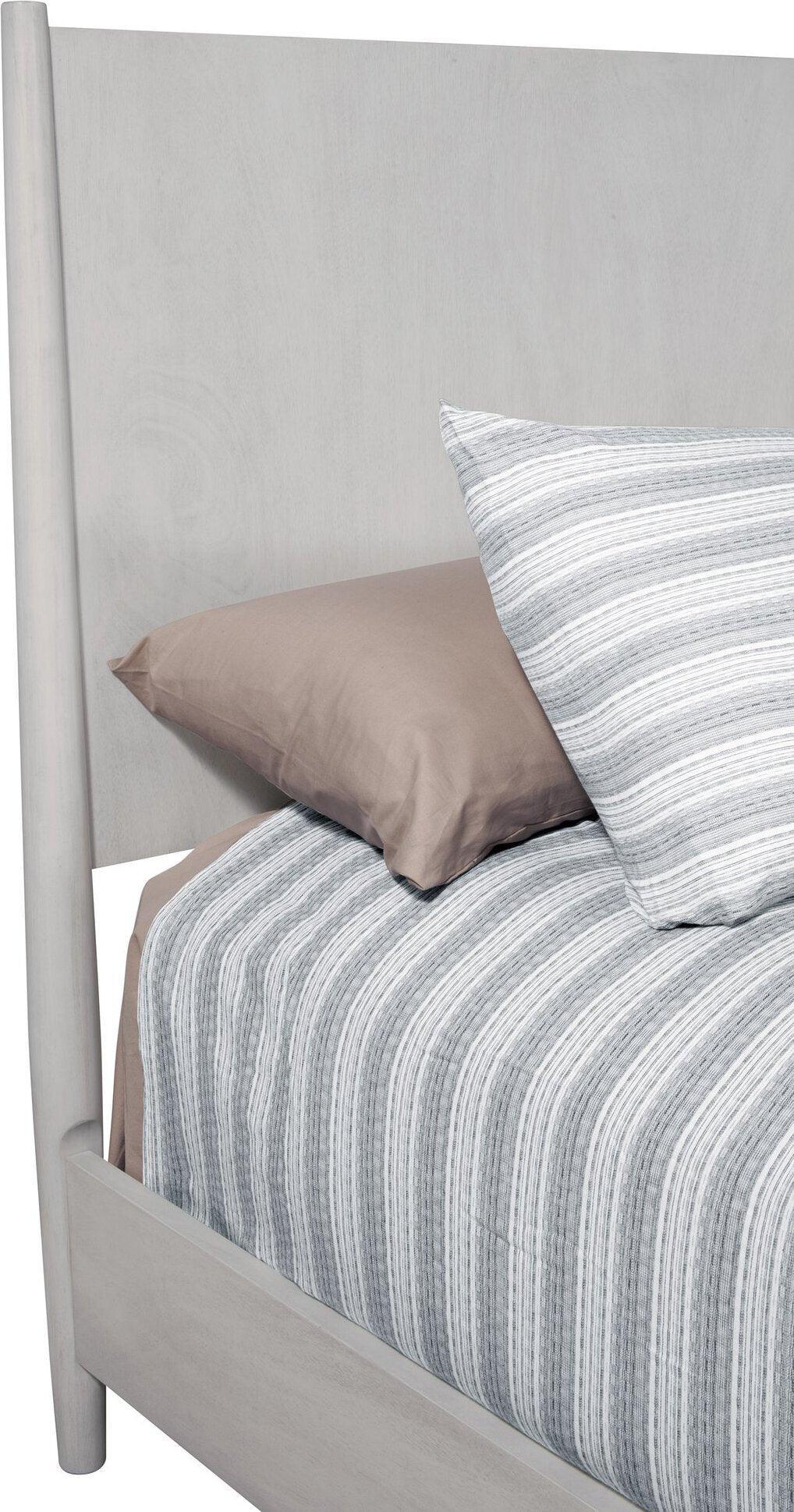 Alpine Furniture Beds - Flynn Queen Panel Bed Gray