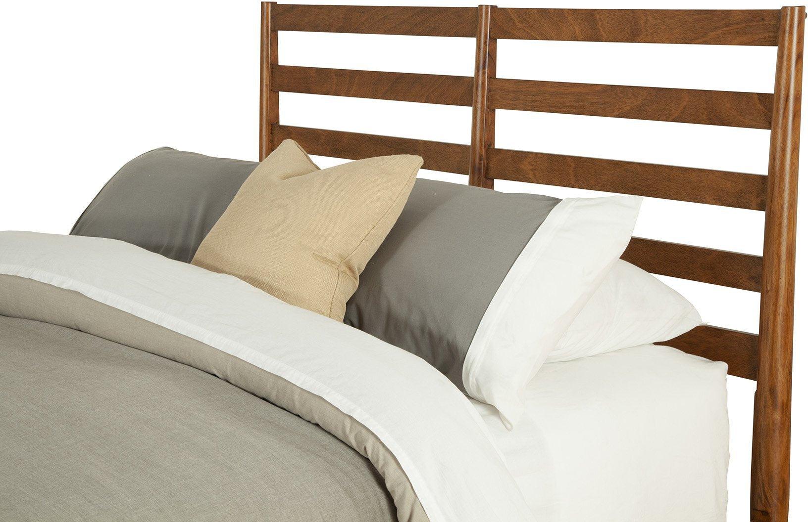 Alpine Furniture Beds - Flynn Retro California King Bed w/Slat Back Headboard Acorn