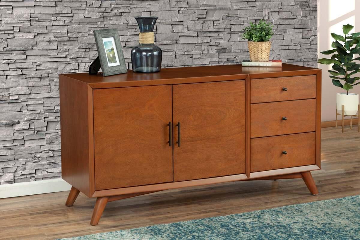 Alpine Furniture Buffets & Cabinets - Flynn Sideboard, Acorn