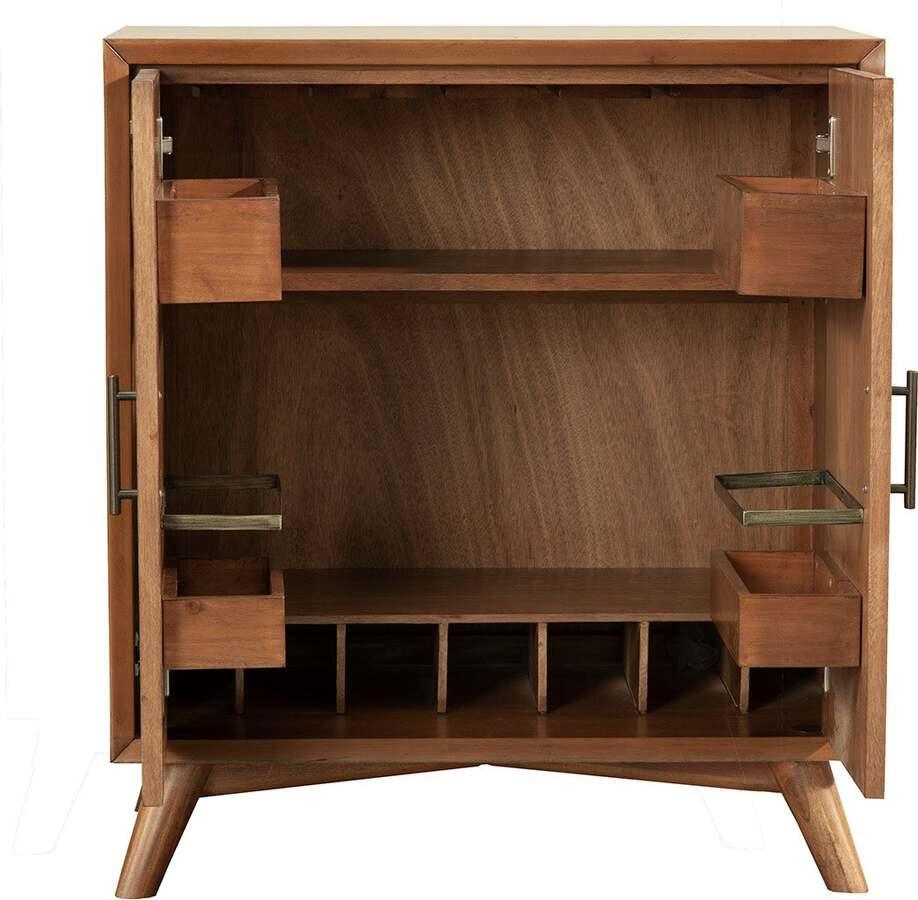 Alpine Furniture Buffets & Cabinets - Flynn Small Bar Cabinet Acorn
