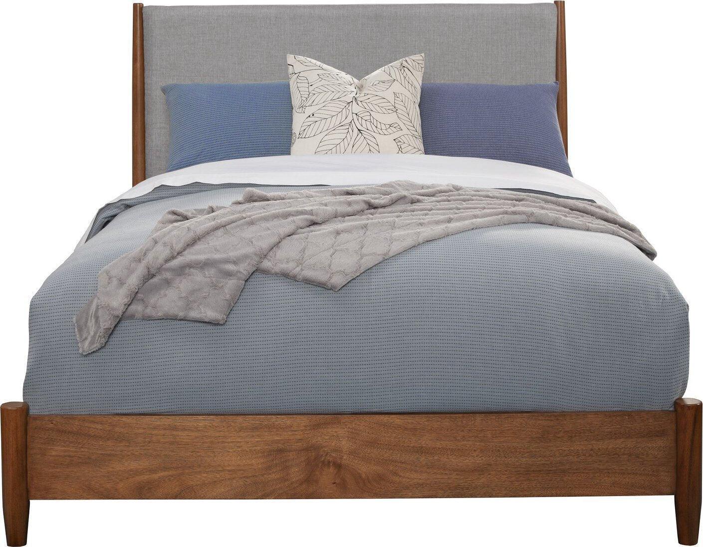 Alpine Furniture Beds - Flynn Two Tone Queen Panel Bed Acorn & Gray