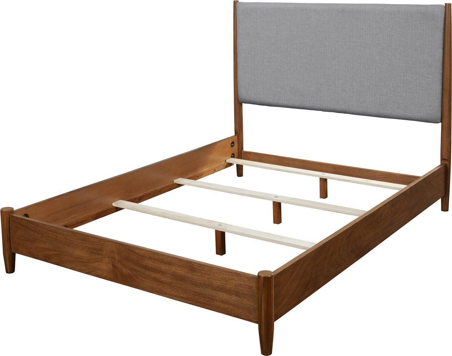Alpine Furniture Beds - Flynn Two Tone Queen Panel Bed Acorn & Gray