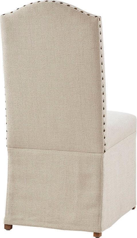 Olliix.com Dining Chairs - Foster High Back Dining Chairs with Skirts Beige (Set of 2)
