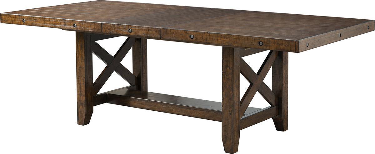 Elements Dining Sets - Francis 7 Piece Dining Set-Table & 6 X-Back Wooden Side Chairs