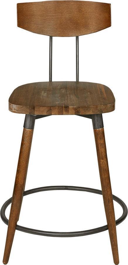 Olliix.com Barstools - Frazier Counter Stool 24" With Back Brown