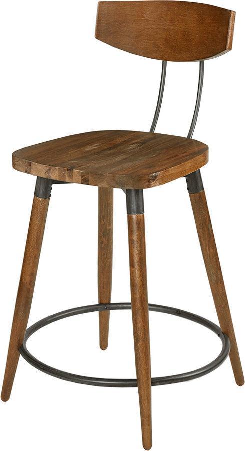 Olliix.com Barstools - Frazier Counter Stool 24" With Back Brown
