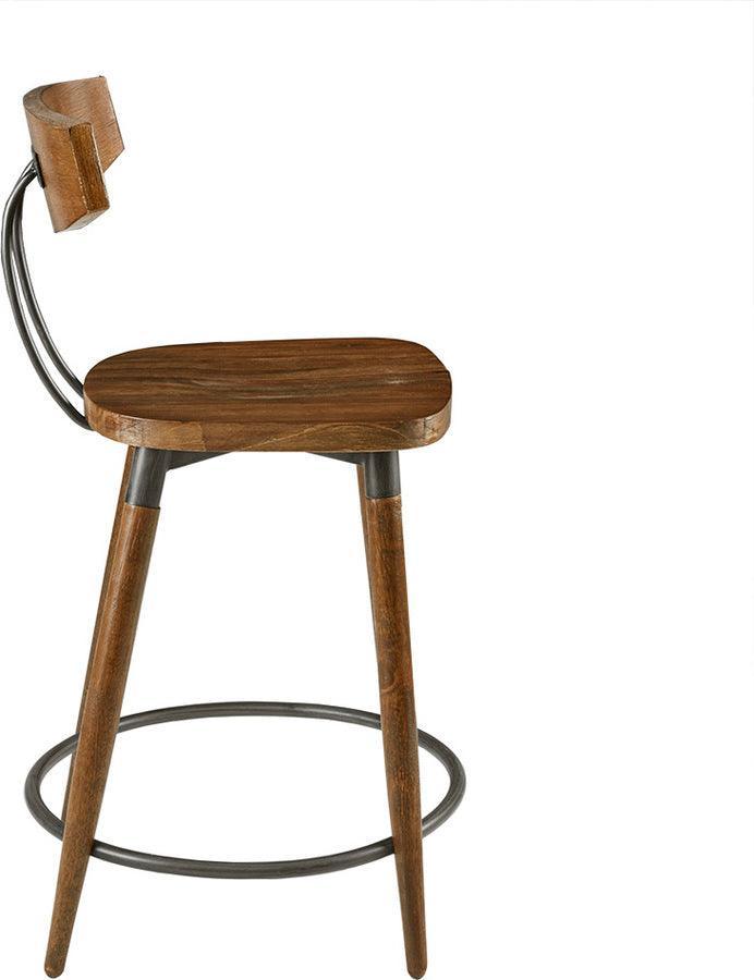 Olliix.com Barstools - Frazier Counter Stool 24" With Back Brown