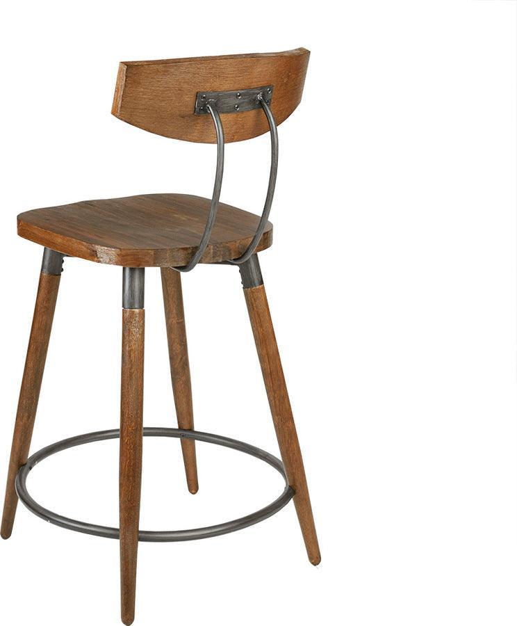 Olliix.com Barstools - Frazier Counter Stool 24" With Back Brown
