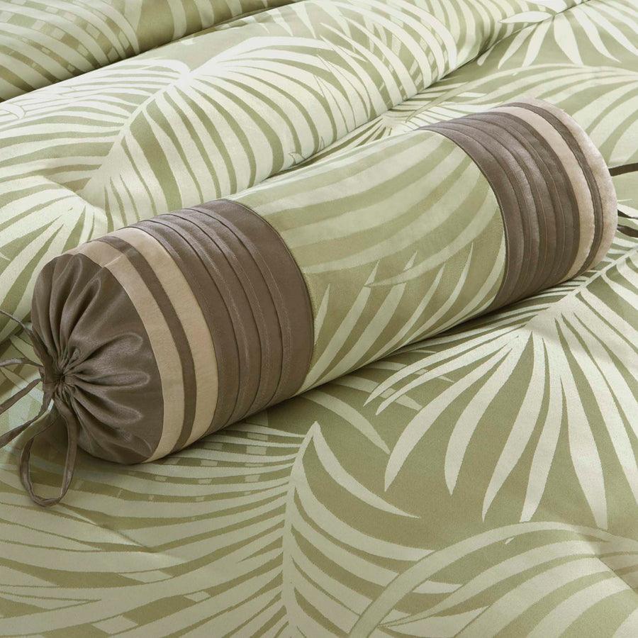Olliix.com Comforters & Blankets - Freeport Glam 7 Piece Comforter Set Green Cal King