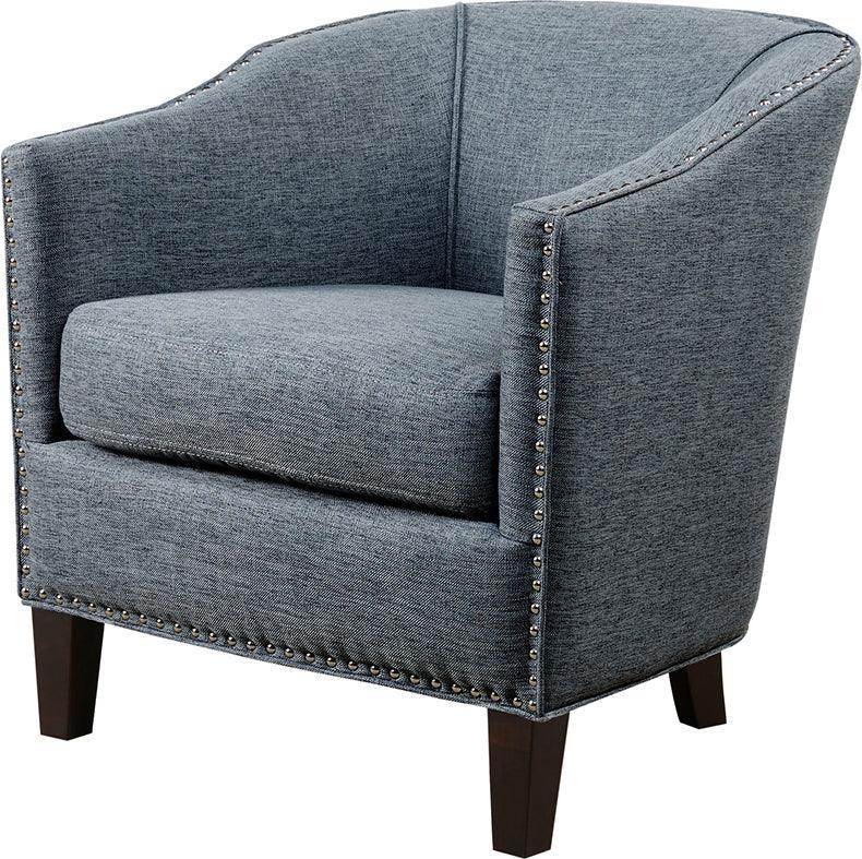 Olliix.com Accent Chairs - Fremont Barrel Arm Chair Slate Blue