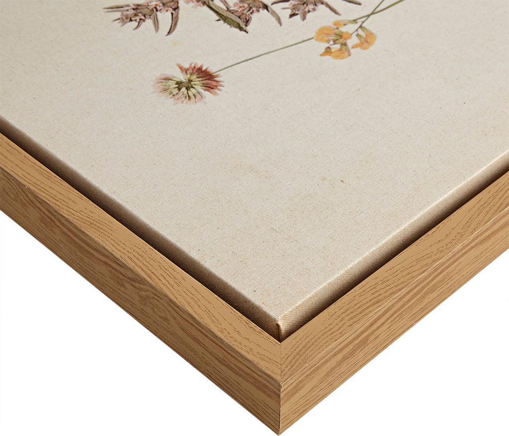 Olliix.com Wall Art - French Herbarium Framed Linen Canvas 2 Piece Set Multicolor