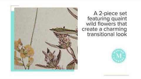 Olliix.com Wall Art - French Herbarium Framed Linen Canvas 2 Piece Set Multicolor