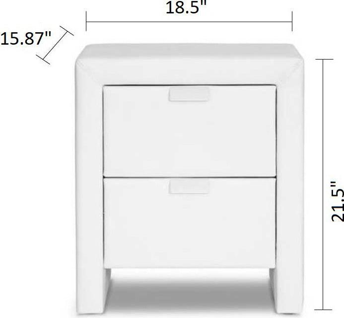 Wholesale Interiors Nightstands & Side Tables - Frey Modern Nightstand White