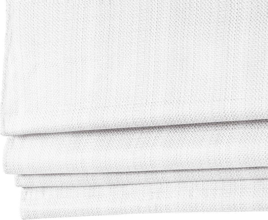 Olliix.com Curtains - Galen 64" Basketweave Cordless Roman Shade White