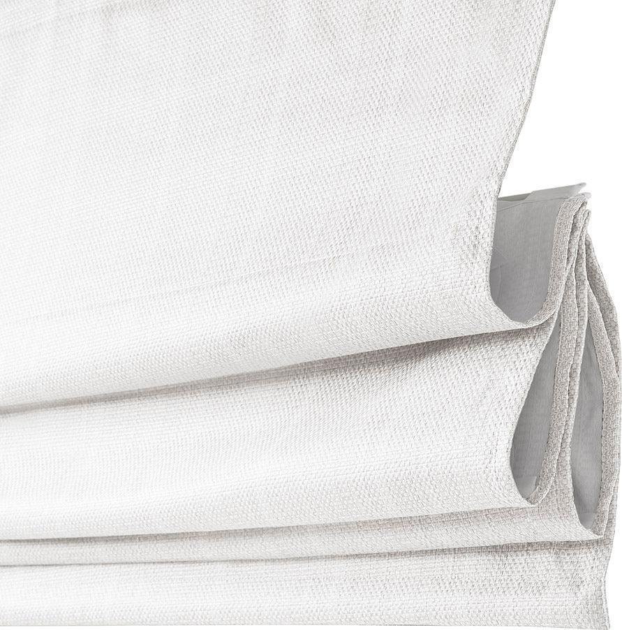 Olliix.com Curtains - Galen 64" Basketweave Cordless Roman Shade White