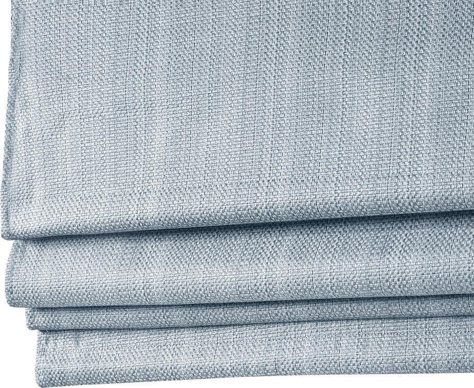 Olliix.com Curtains - Galen 64" Basketweave Light Filtering Roman Shade Blue