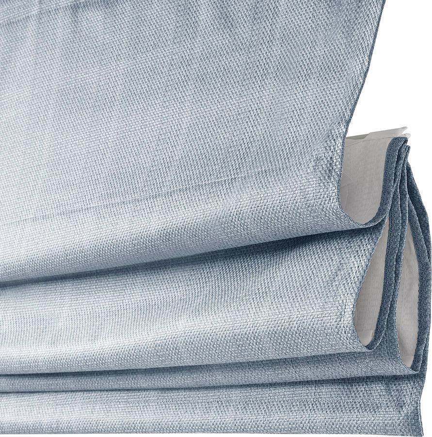 Olliix.com Curtains - Galen 64" Basketweave Light Filtering Roman Shade Blue