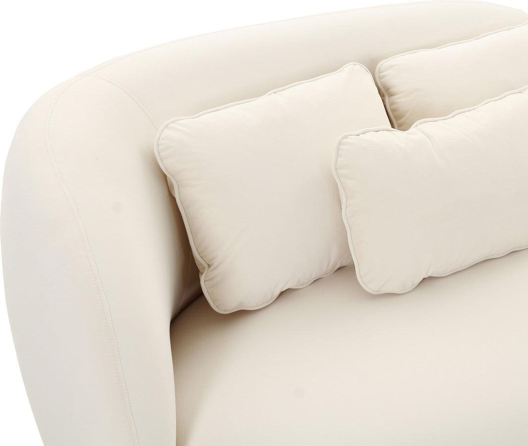 Tov Furniture Accent Chairs - Galet Cream Velvet Chaise