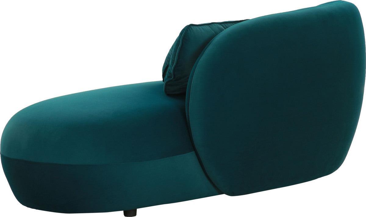 Tov Furniture Accent Chairs - Galet Green Velvet Chaise