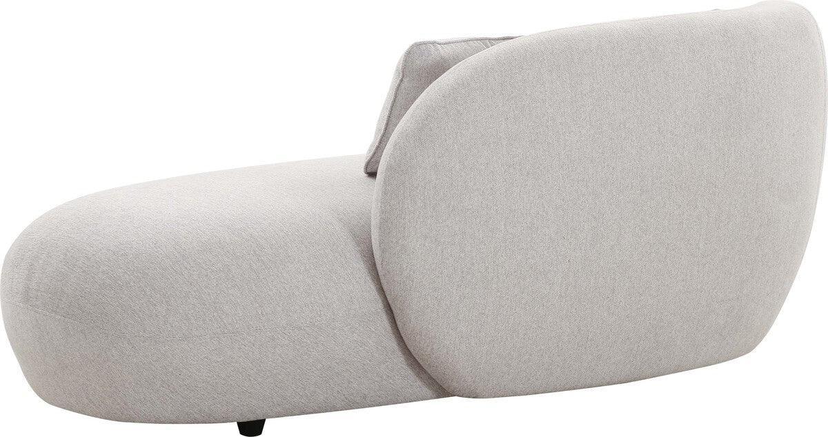 Tov Furniture Accent Chairs - Galet Grey Velvet Chaise