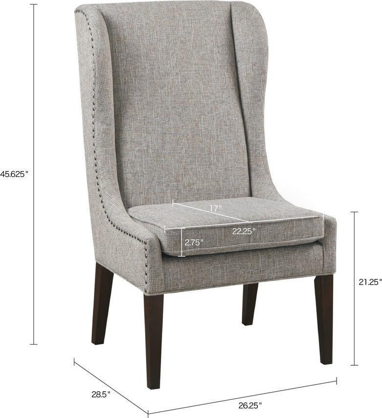 Olliix.com Dining Chairs - Garbo Contemporary Captains Dining Chair 26.25"W x 28.5"D x 45.625"H Gray Multicolor
