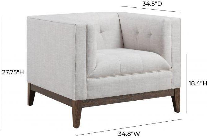 Tov Furniture Accent Chairs - Gavin Beige Linen Chair