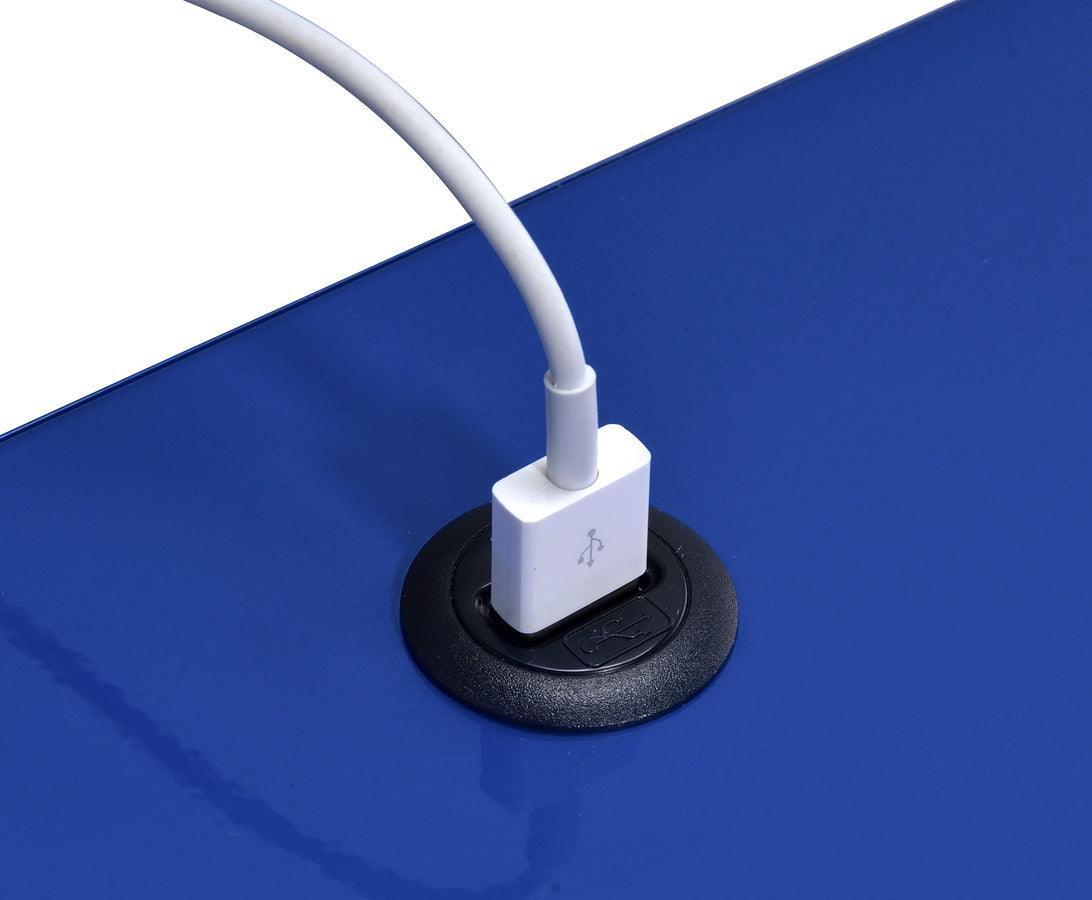 Elements Nightstands & Side Tables - Gemma Nightstand with USB Port in Blue
