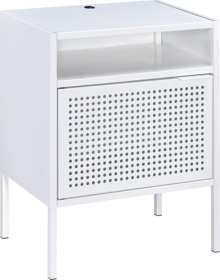 Elements Nightstands & Side Tables - Gemma Nightstand with USB Port in White