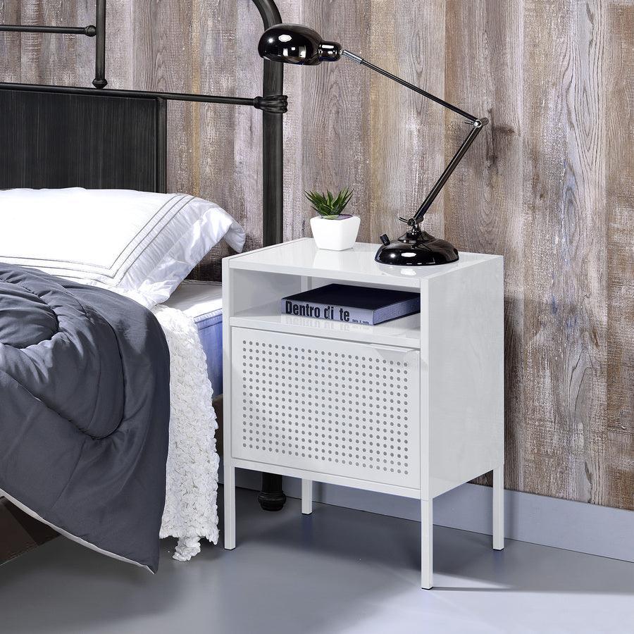 Elements Nightstands & Side Tables - Gemma Nightstand with USB Port in White