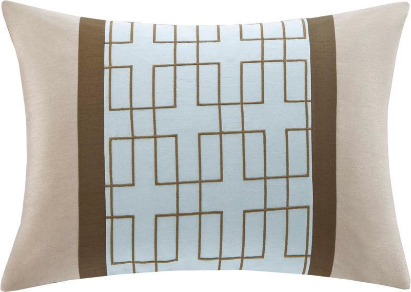 Olliix.com Comforters & Blankets - Genevieve Casual 7 Piece Comforter Set Blue King